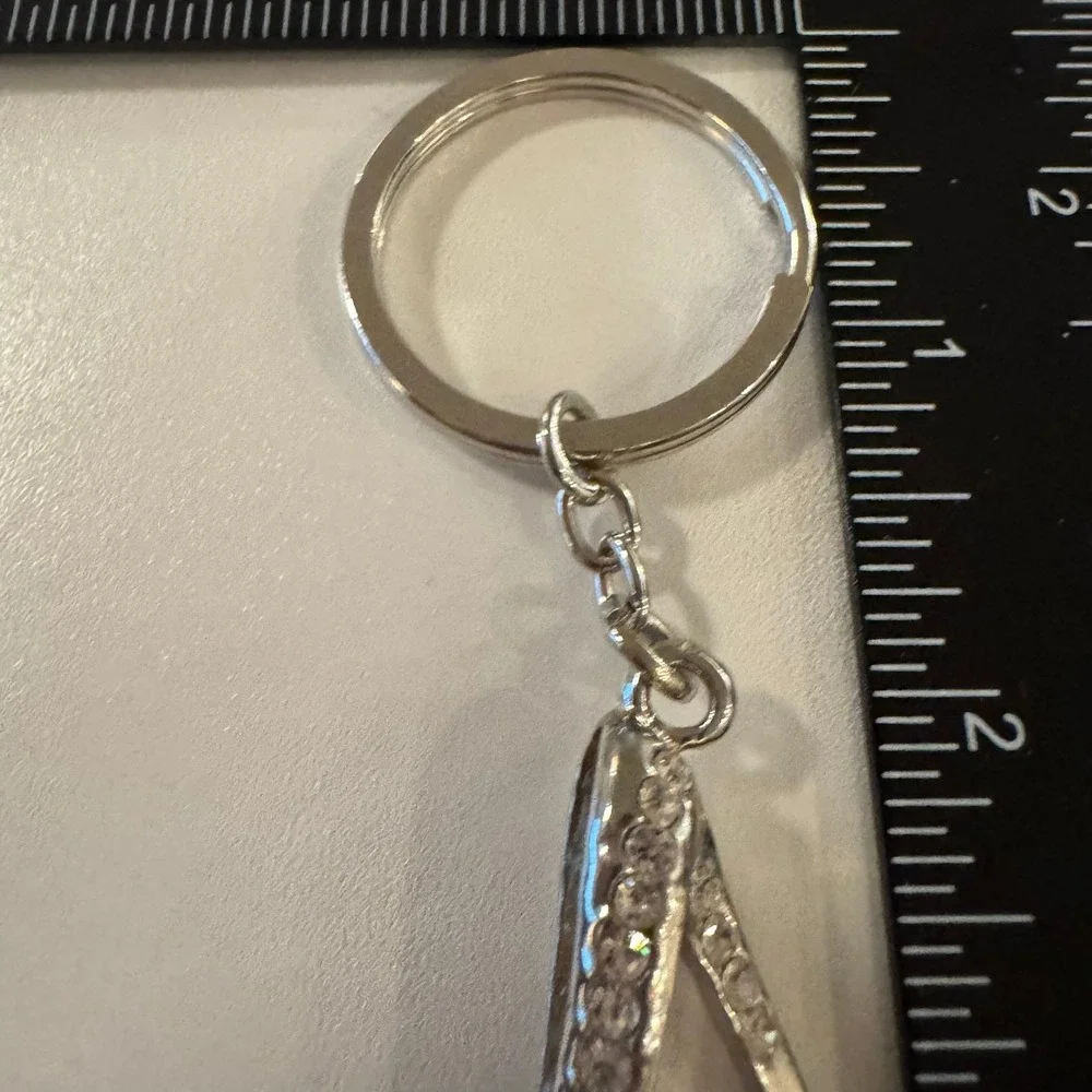 Rhinestone High Heel Shoe Keychain‎ Bling Sparkly Charm Purse Accessory